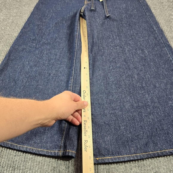 Levis XL Culotte Jeans Womens 27 Dark Wash Wide Leg Cropped 100% Cotton NEW - Picture 15 of 16